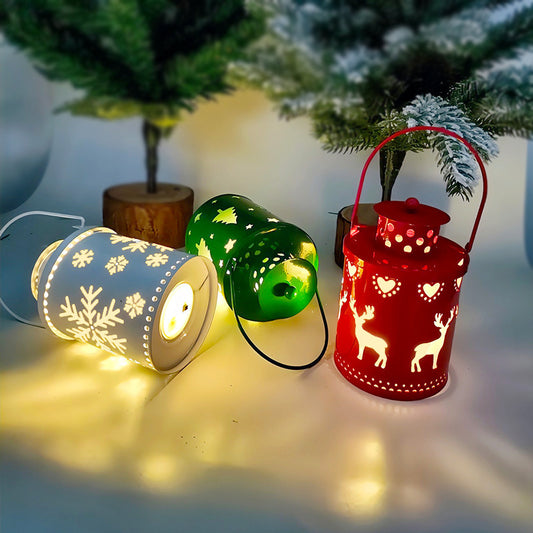 Musical Snow Globe Lanterns | Lighted Christmas LED Decor - Holiday Tabletop Centerpieces