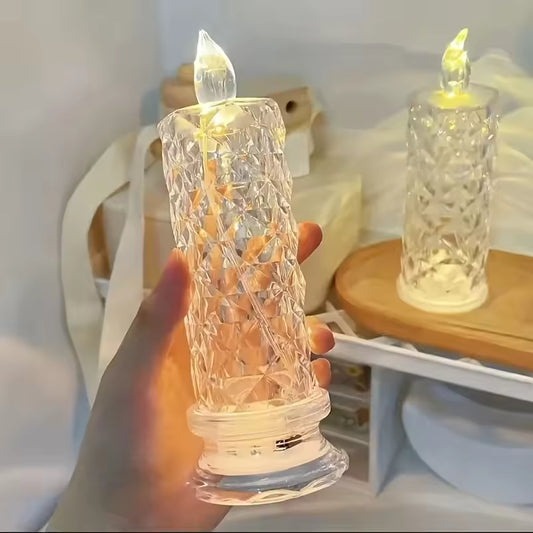 Premium Flameless Christmas Pillar Candle Set